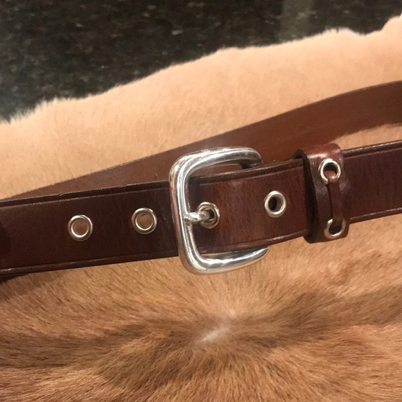 Nine West Accessories - Nine West Brown Italian Bridle Leather Belt Large